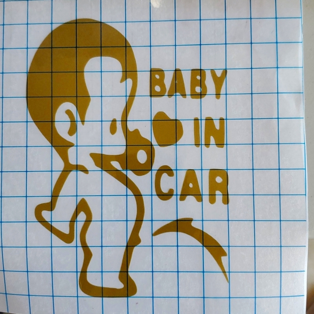 Baby in Car Sticker ( Black, Red, White color)